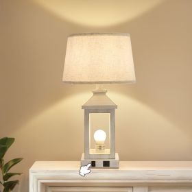 Vintage Farmhouse Table Lamps with USB Ports, Set of 2 Vintage Farmhouse Table Lamps with USB Ports, Set of 2